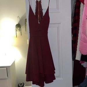 Maroon homecoming dress